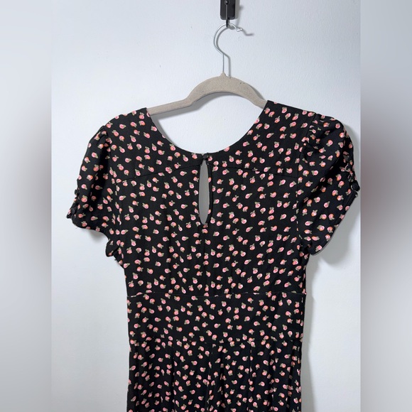 Free People Mila Floral V-Neck floral jumpsuit Size 4 EUC feminine romantic dark - Picture 6 of 9